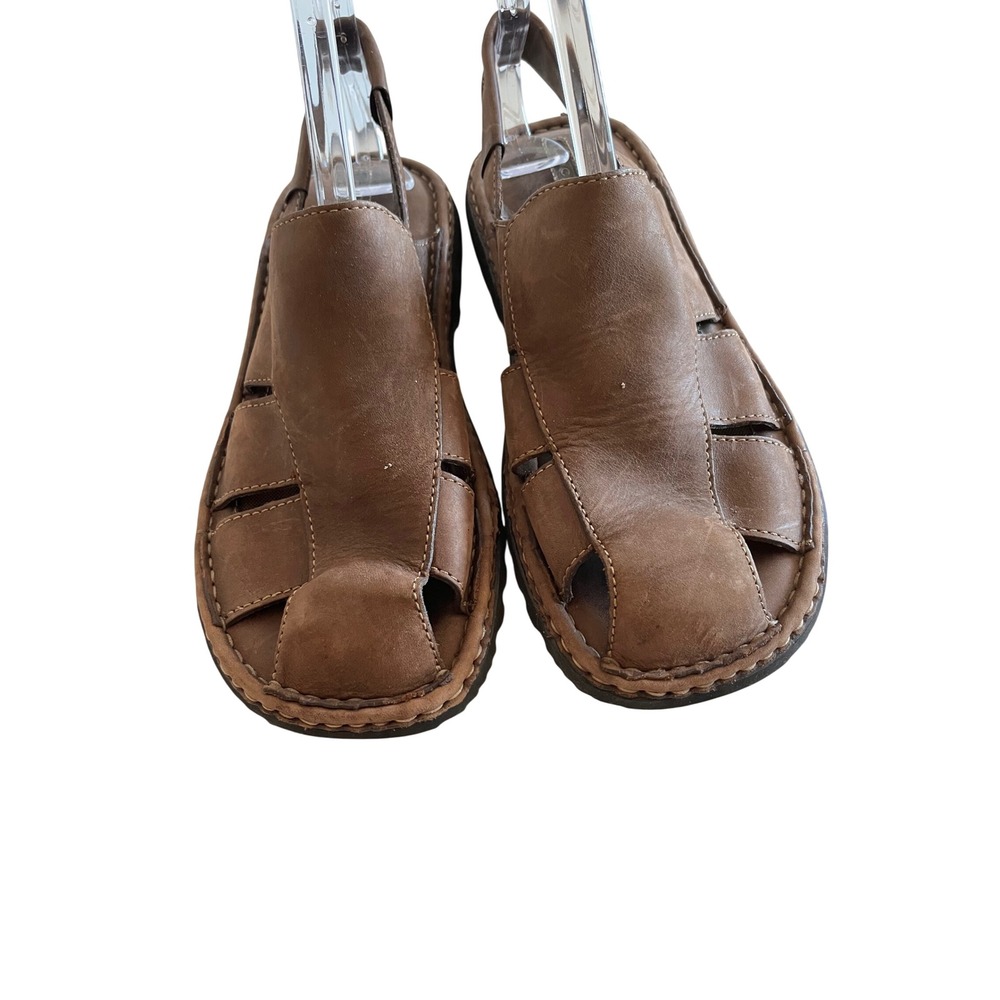 Dockers Mens Fisherman Sandals Brown Leather APM25754 Size 9W Wide